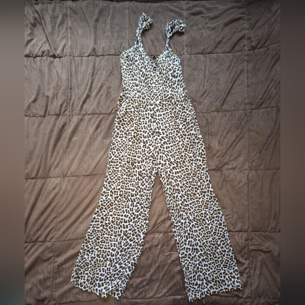 Leopard Print Jumpsuit With Wrap Top - image 2